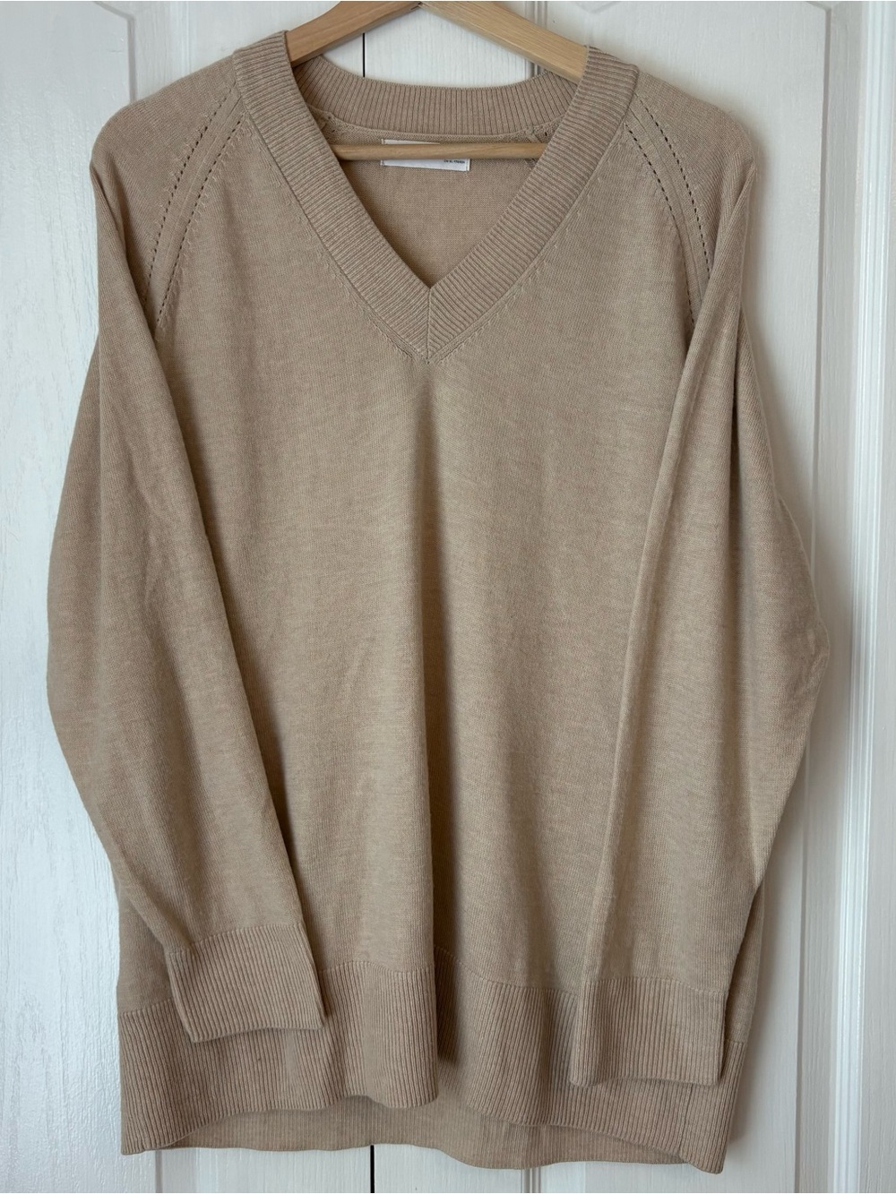 Mango V-Neck Sweater, L 🤎